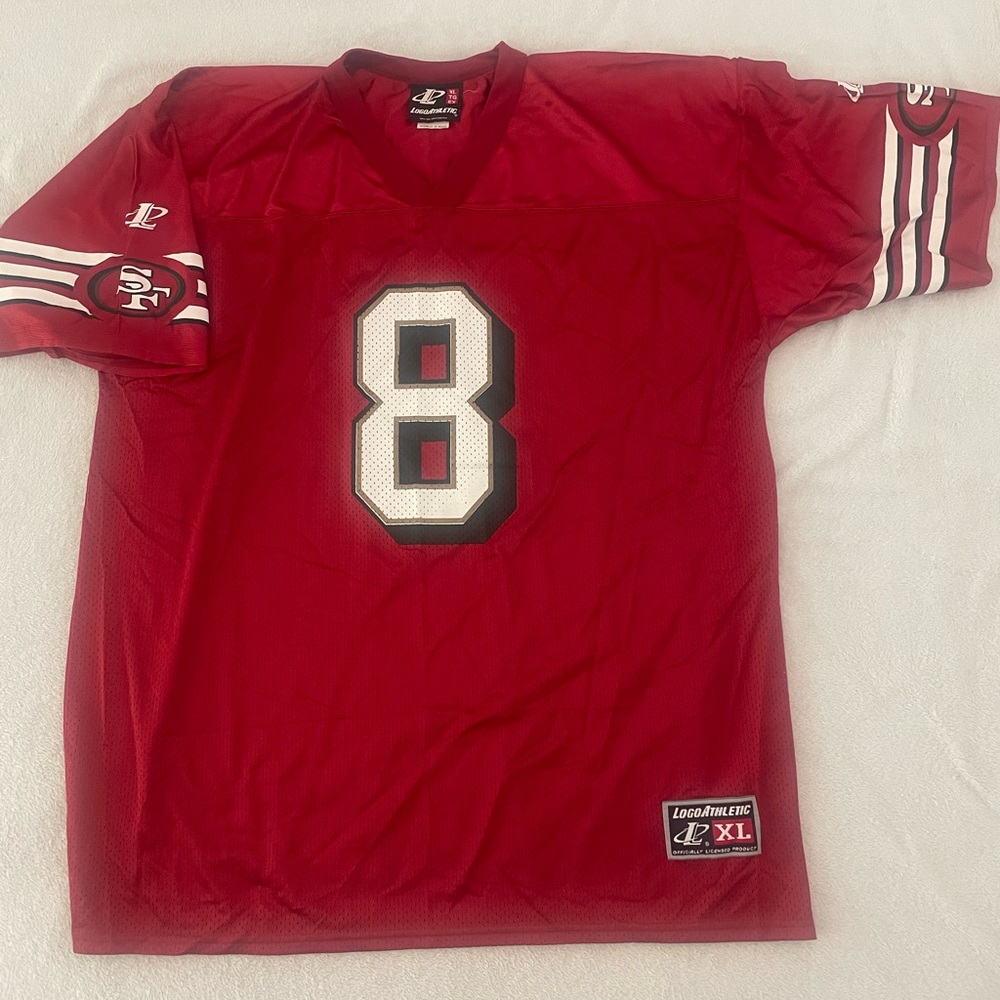 Steve Young #8 San Francisco 49ers NFL Logo Athletic Jersey Men's XL